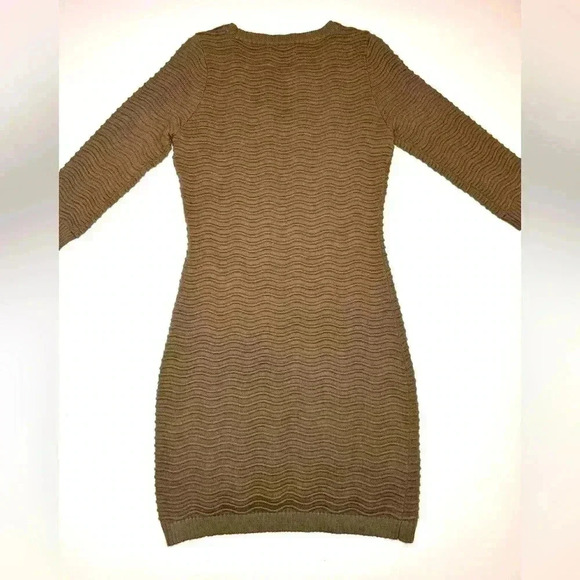 Calvin Klein Women’s Textured knit Midi Dress Taupe Brown Size - Large - Picture 9 of 9